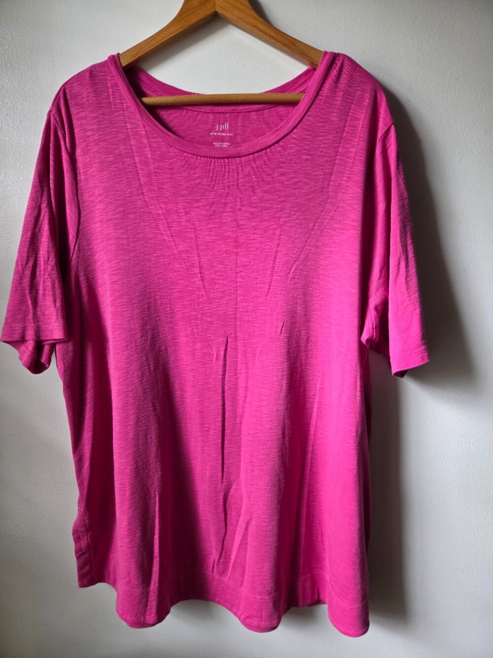 EUC J JILL PINK PIMA COTTON SHIRTAIL TUNIC TOP SIZE 2X